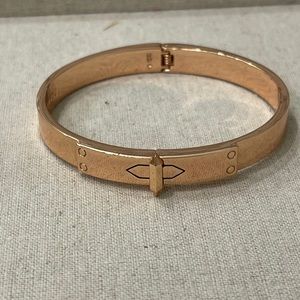 Rose gold hinge bangle